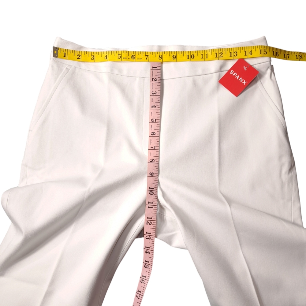 SPANX Women's Slim Straight Pants in Classic White Size L 20372R Grey Linings - Picture 6 of 16